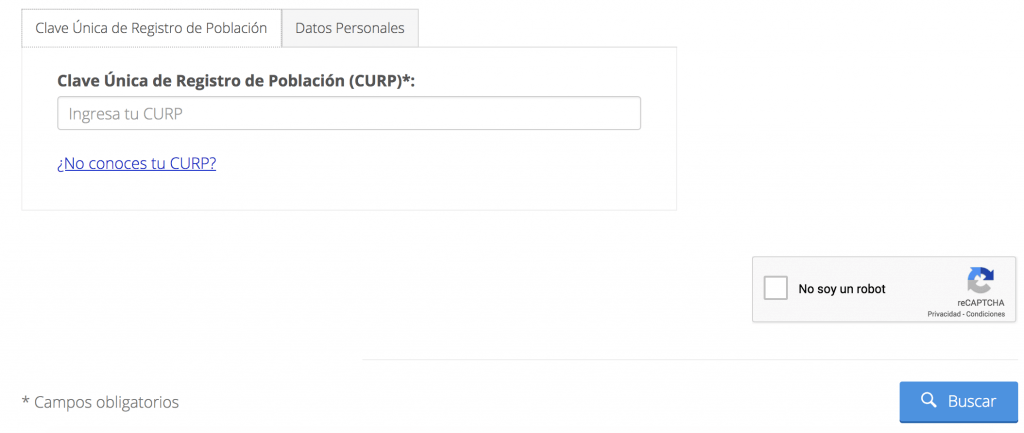 Descargar tu CURP en internet